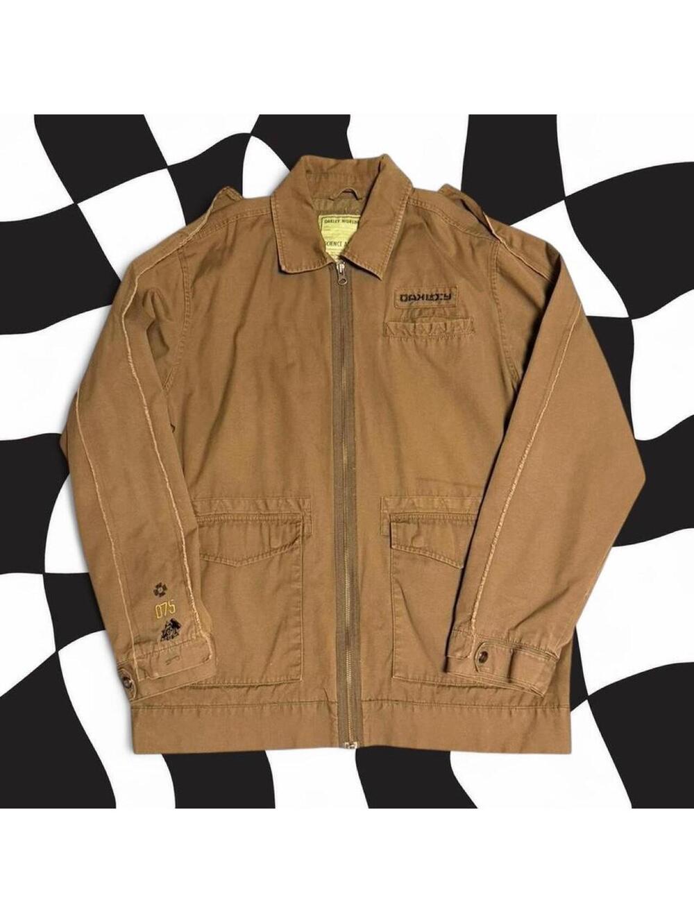 Vintage Oakley brown military jacket